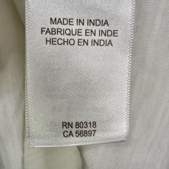 Lucky Brand White Lace Detail Boho Top Small - Picture 7 of 9